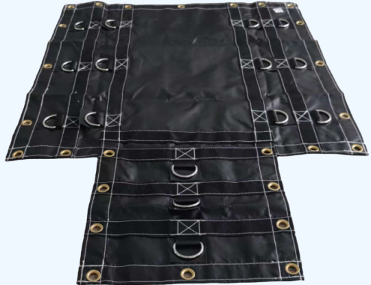 重型钢制卡车的防水布18' x 24'6'' Black 10 oz